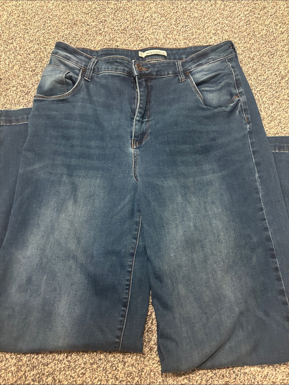Whetherly Medium Blue Wide-Leg Jeans size 14/32